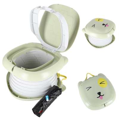 Foldable Travel Potty for Kids green