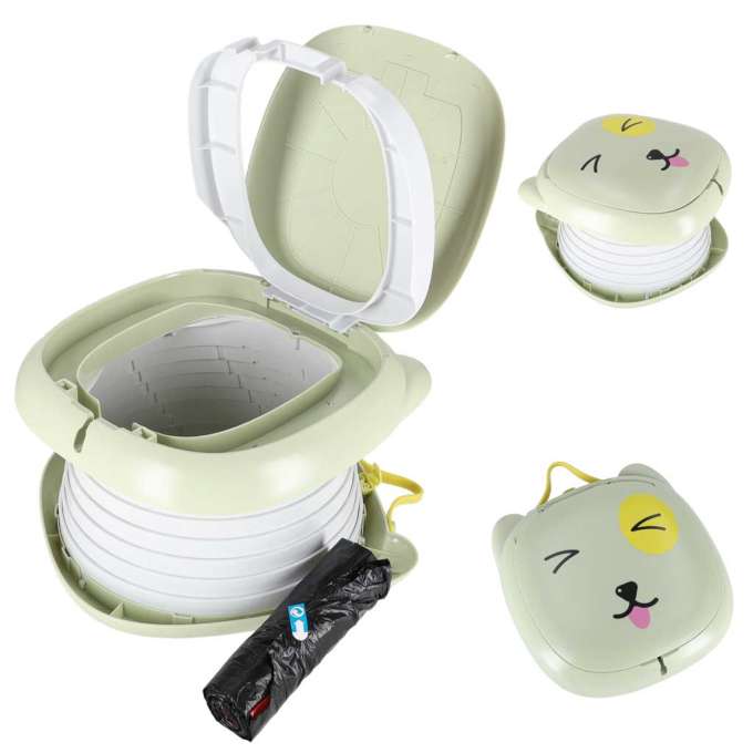 Foldable Travel Potty for Kids green