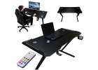 Gaming Desk with RGB LED Lighting and Computer Mounts for Gamers 120x60cm 1