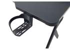 Gaming desk with RGB LED extension and computer mounts for gamers 120x60 cm 4