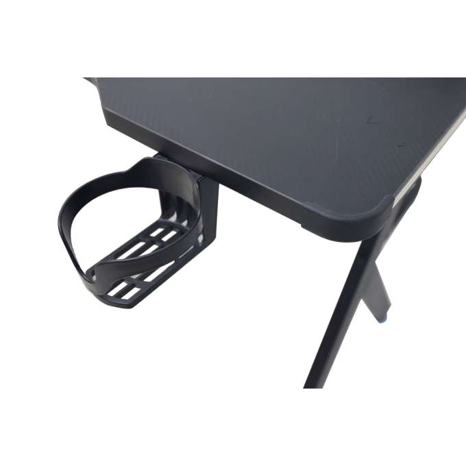 Gaming desk with RGB LED extension and computer mounts for gamers 120x60 cm