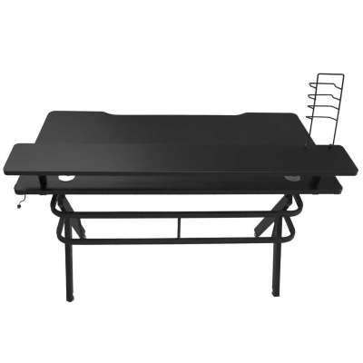 Gaming desk with RGB LED extension and computer mounts for gamers 120x60 cm