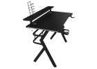 Gaming desk with RGB LED extension and computer mounts for gamers 120x60 cm 4
