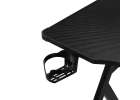 Gaming desk with RGB LED extension and computer mounts for gamers 120x60 cm 7