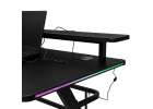 Gaming desk with RGB LED extension and computer mounts for gamers 120x60 cm 10
