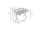 Gaming desk with RGB LED extension and computer mounts for gamers 120x60 cm 12