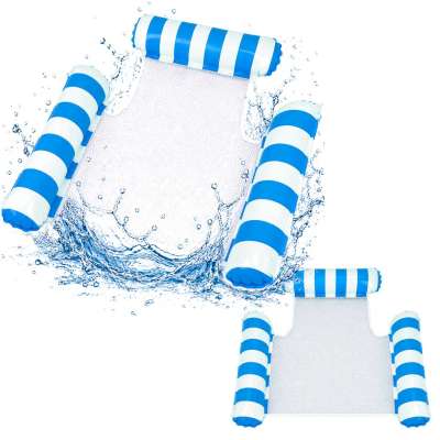 Inflatable water hammock chair swimming lounger blue mesh
