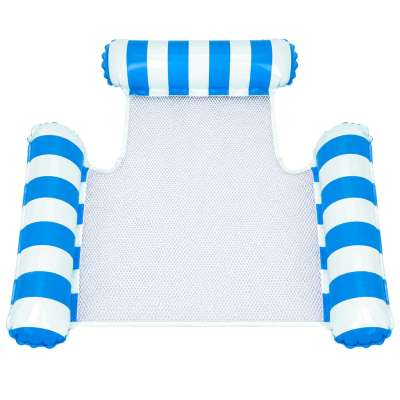Inflatable water hammock chair swimming lounger blue mesh