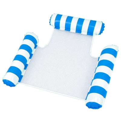 Inflatable water hammock chair swimming lounger blue mesh