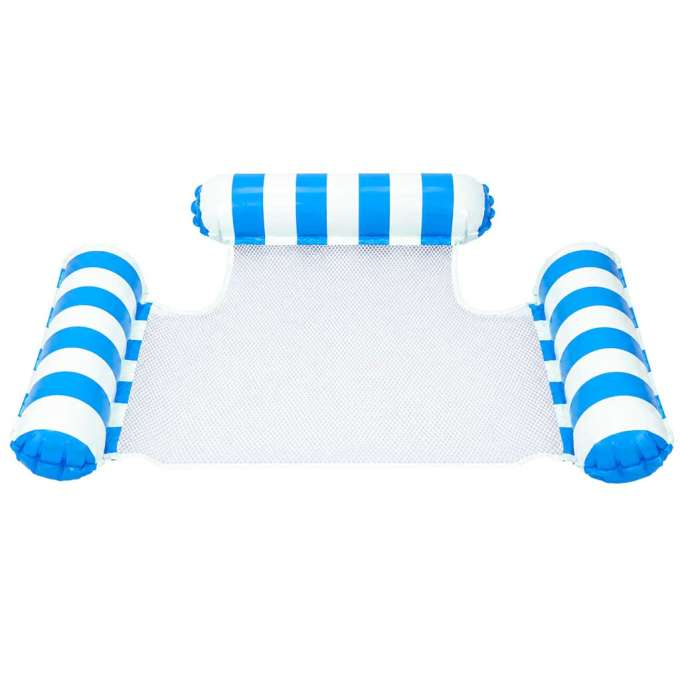 Inflatable water hammock chair swimming lounger blue mesh
