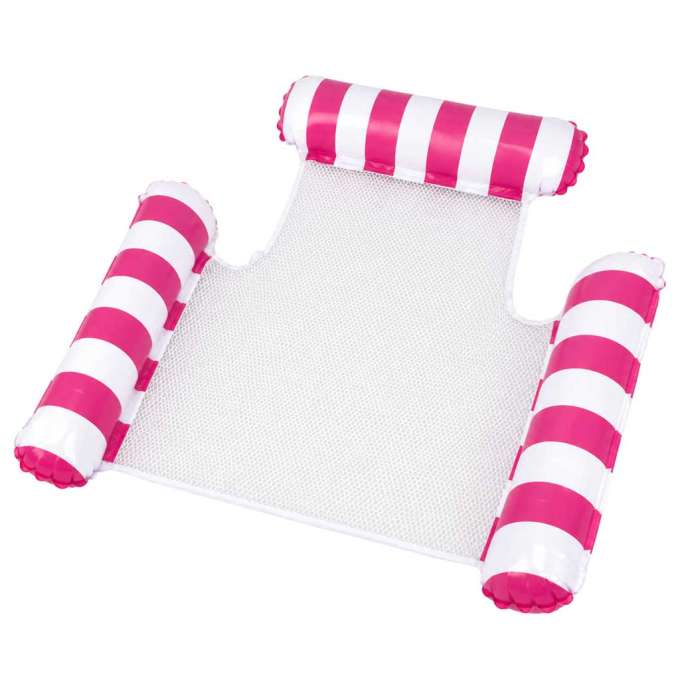 Inflatable water hammock chair swimming lounger pink mesh