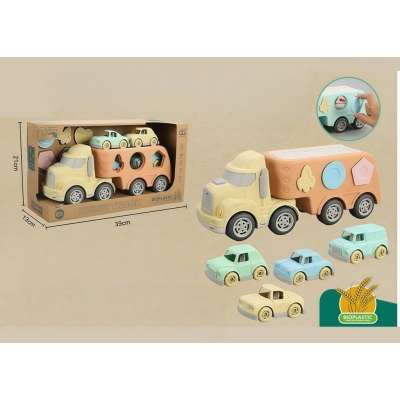 Interactive tow truck with 4 cars sorter sounds and lights