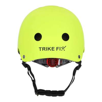 Kask rowerowy dla dziecka Trike Fix dziecięcy regulowany LED S 48-54cm zielony jasny
