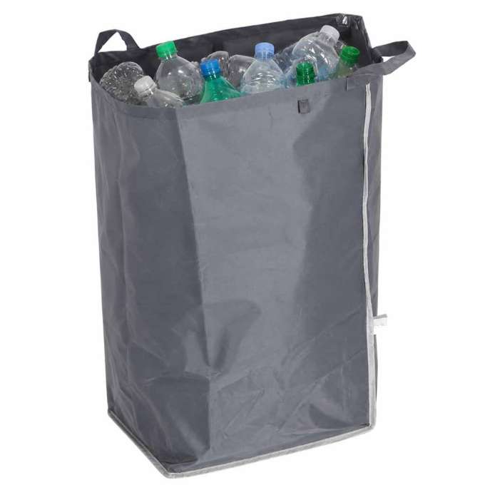 Kosz na butelki zwrotne kaucyjne z wyjmowaną torbą segregacja śmieci recykling