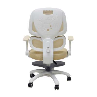 Krzesło do biurka dla dziecka fotel ergonomiczny obrotowy regulowany beżowy