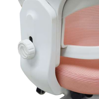 Krzesło do biurka dla dziecka fotel ergonomiczny obrotowy regulowany różowy