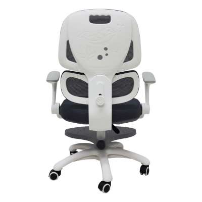 Krzesło do biurka dla dziecka fotel ergonomiczny obrotowy regulowany szary