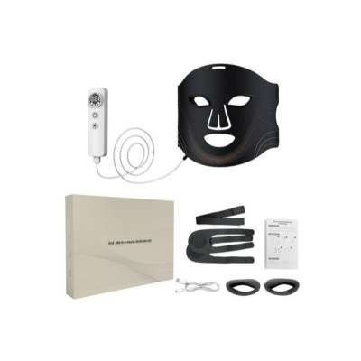 LED Face Mask for Skincare 180 LEDs 7 Light Colors Timer