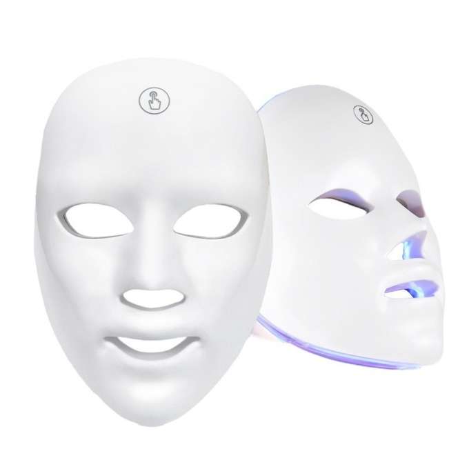 LED Face Mask for Skincare 90 LEDs 7 Light Colors Photon Therapy