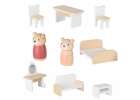 LULILO Wooden Dollhouse with Furniture and Figures 56 cm Mint 13