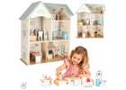 LULILO Wooden Dollhouse with Furniture and Figures 56 cm Mint 1