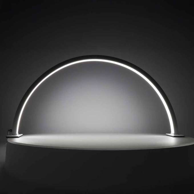 Lampa kosmetyczna LED bezcieniowa biurkowa do manicure paznokci łuk czarna