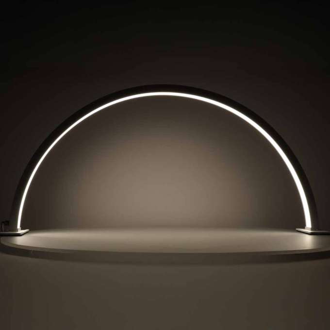 Lampa kosmetyczna LED bezcieniowa biurkowa do manicure paznokci łuk czarna