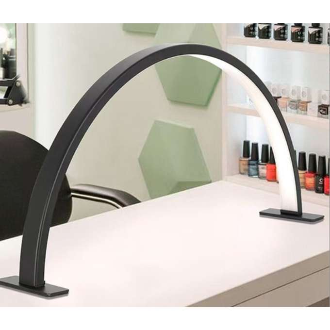 Lampa kosmetyczna LED biurkowa do manicure paznokci łuk 3 barwy czarna