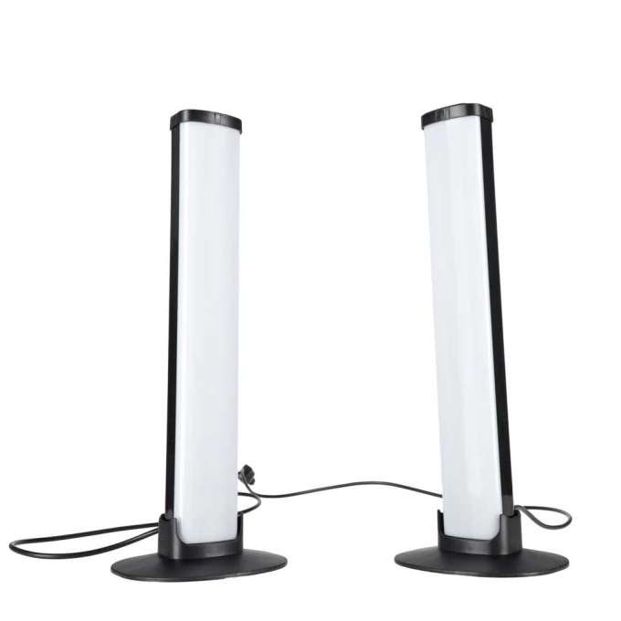 Lampka na biurko LED gamingowa RGB kolumny słupki na pilot zestaw 2 sztuki