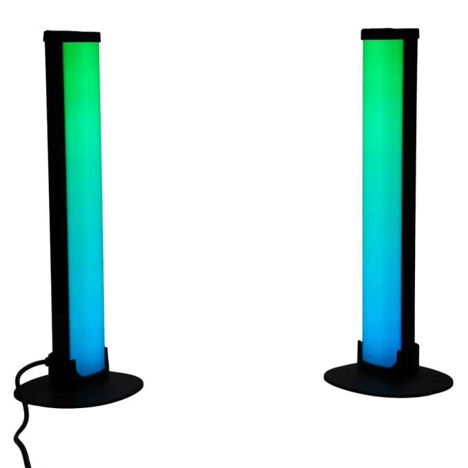 Lampka na biurko LED gamingowa RGB kolumny słupki na pilot zestaw 2 sztuki