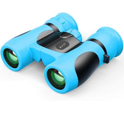 Lornetka dla dzieci do obserwacji ptaków nieba 8x 21mm HD pokrowiec niebieska