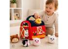 Plush sensory activity house sorter farm animals educational toy 2