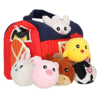 Plush sensory activity house sorter farm animals educational toy