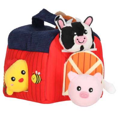 Plush sensory activity house sorter farm animals educational toy