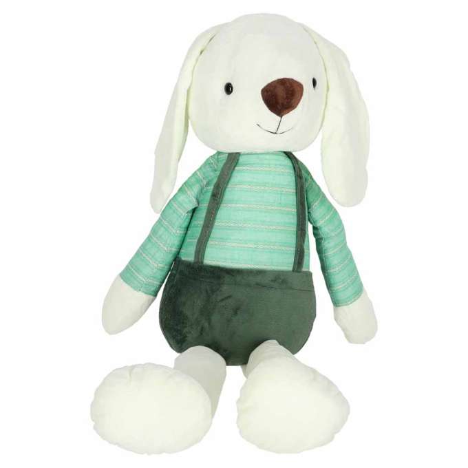 Plush toy rabbit in green shorts 70 cm