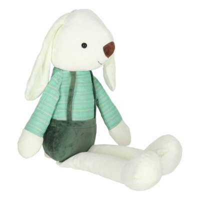 Plush toy rabbit in green shorts 70 cm