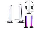 RGB LED Gaming Desk Lamp Column/Pillar Style with Remote Control Set of 2 1