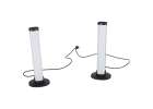 RGB LED Gaming Desk Lamp Column/Pillar Style with Remote Control Set of 2 3