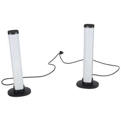 RGB LED Gaming Desk Lamp Column/Pillar Style with Remote Control Set of 2