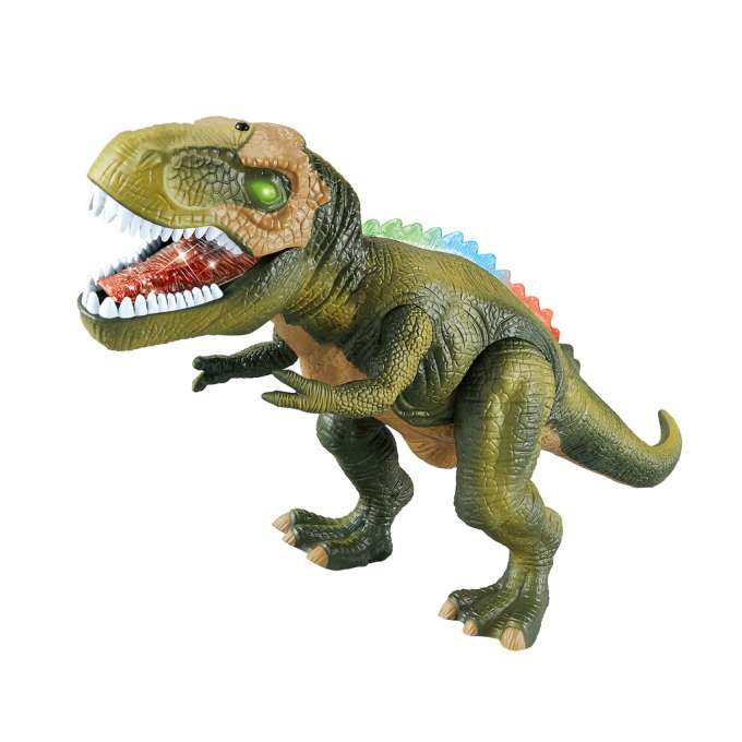 Remote-controlled T-Rex interactive LED dinosaur that walks and roars
