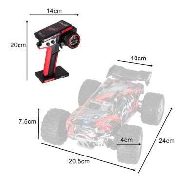 Samochód RC WLToys 184008 1:18 4WD bezszczotkowy LED RTR 60km/h