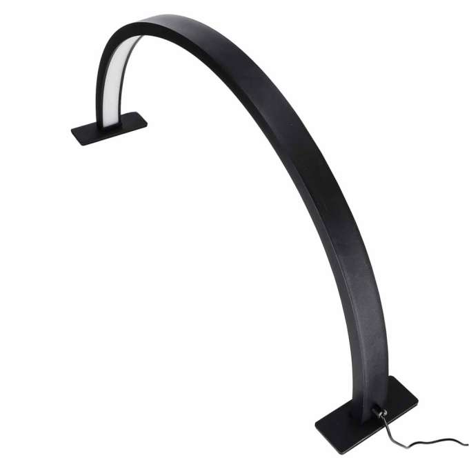 Shadowless LED Cosmetic Desk Lamp for Manicures Black Curved Design