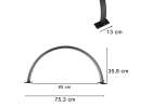 Shadowless LED Cosmetic Desk Lamp for Manicures Black Curved Design 13