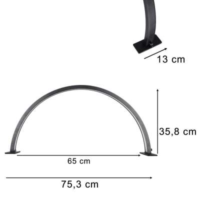 Shadowless LED Cosmetic Desk Lamp for Manicures Black Curved Design