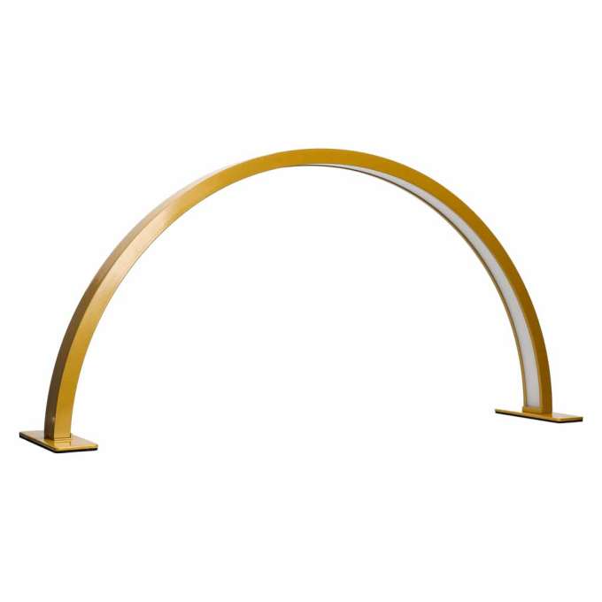 Shadowless LED Cosmetic Desk Lamp for Manicures Gold Curved Design