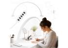 Shadowless LED Cosmetic Desk Lamp for Manicures White Curved Design 1