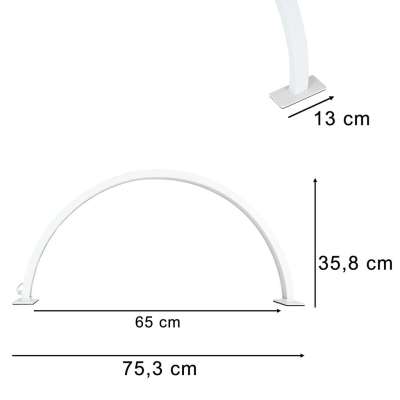 Shadowless LED Cosmetic Desk Lamp for Manicures White Curved Design