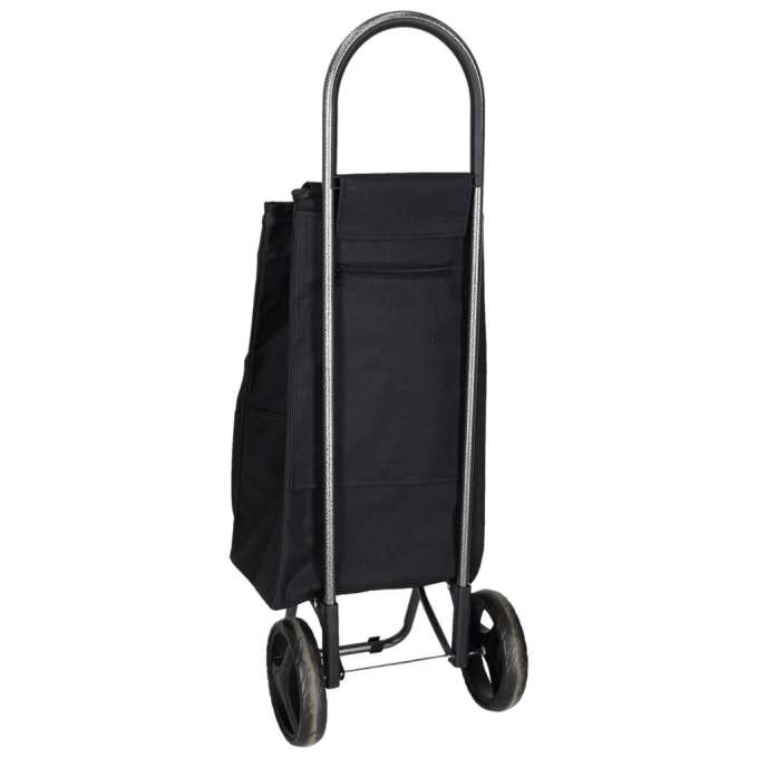 Shopping cart with wheels and insulated pocket 95 cm black
