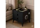 Smart Nightstand with Fingerprint Lock and Wireless Charging Black 1