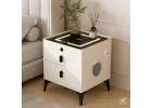 Smart Nightstand with Fingerprint Lock and Wireless Charging Ecru 1